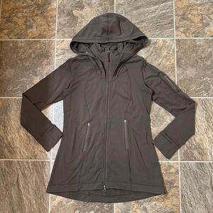 Lululemon Women's Define Hooded Jacket Nulu Full Zip Thumbholes Brown CUT TAG